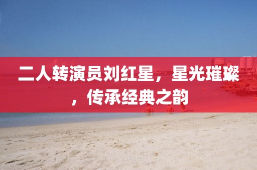 二人转演员刘红星，星光璀璨，传承经典之韵