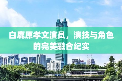 白鹿原孝文演员，演技与角色的完美融合纪实