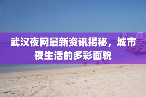 武汉夜网最新资讯揭秘，城市夜生活的多彩面貌