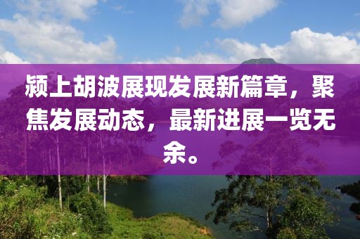 颍上胡波展现发展新篇章，聚焦发展动态，最新进展一览无余。