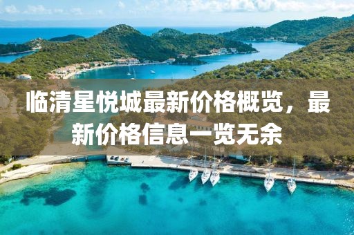 临清星悦城最新价格概览，最新价格信息一览无余