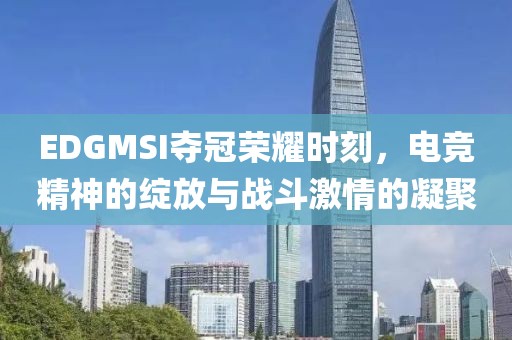 EDGMSI夺冠荣耀时刻，电竞精神的绽放与战斗激情的凝聚