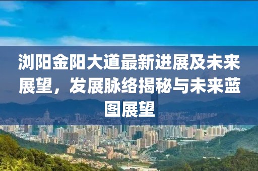 浏阳金阳大道最新进展及未来展望，发展脉络揭秘与未来蓝图展望
