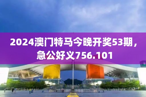 2024澳门特马今晚开奖53期， 急公好义756.101