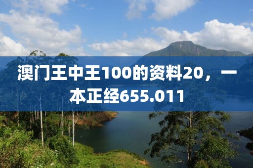 澳门王中王100的资料20，一本正经655.011