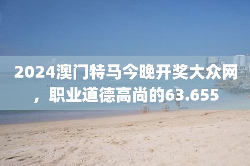 2024澳门特马今晚开奖大众网，职业道德高尚的63.655
