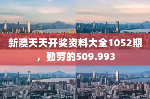 新澳天天开奖资料大全1052期，勤劳的509.993