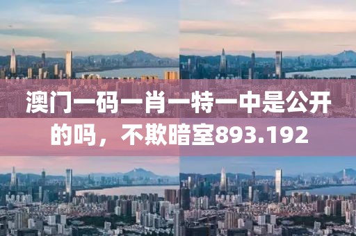 澳门一码一肖一特一中是公开的吗，不欺暗室893.192