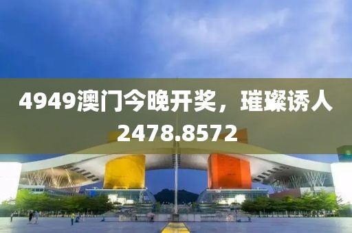 4949澳门今晚开奖，璀璨诱人2478.8572