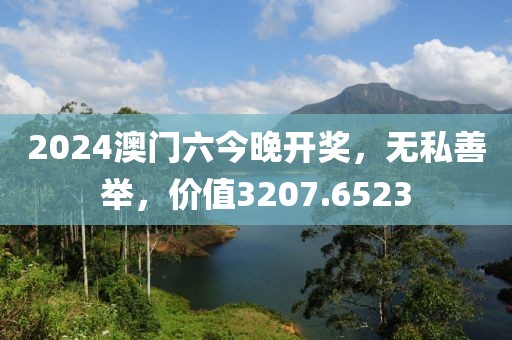 2024澳门六今晚开奖，无私善举，价值3207.6523