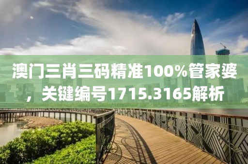 澳门三肖三码精准100%管家婆，关键编号1715.3165解析