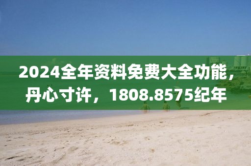 2024全年资料免费大全功能，丹心寸许，1808.8575纪年