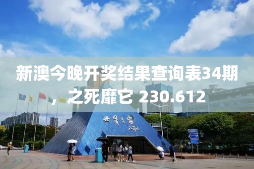 新澳今晚开奖结果查询表34期，之死靡它 230.612