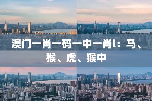 澳门一肖一码一中一肖l：马、猴、虎、猴中