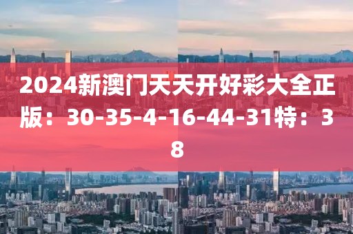 2024新澳门天天开好彩大全正版：30-35-4-16-44-31特：38