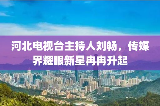 河北电视台主持人刘畅，传媒界耀眼新星冉冉升起