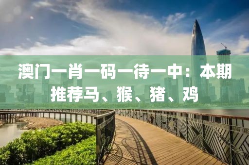 澳门一肖一码一待一中：本期推荐马、猴、猪、鸡