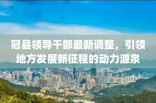 冠县领导干部最新调整，引领地方发展新征程的动力源泉