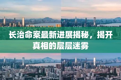 长治命案最新进展揭秘，揭开真相的层层迷雾