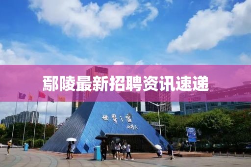 鄢陵最新招聘资讯速递
