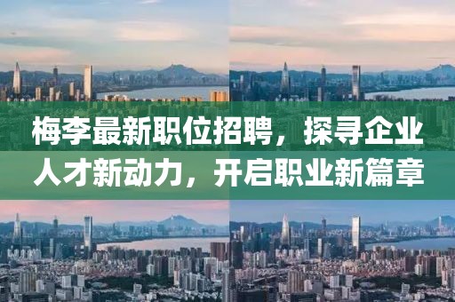 梅李最新职位招聘，探寻企业人才新动力，开启职业新篇章