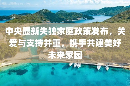 中央最新失独家庭政策发布，关爱与支持并重，携手共建美好未来家园