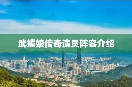 武媚娘传奇演员阵容介绍