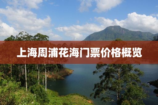 上海周浦花海门票价格概览