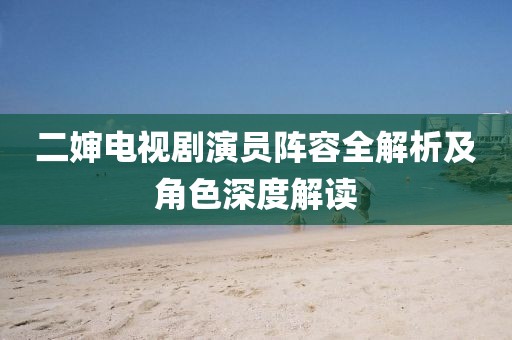 二婶电视剧演员阵容全解析及角色深度解读