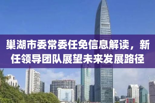 巢湖市委常委任免信息解读，新任领导团队展望未来发展路径