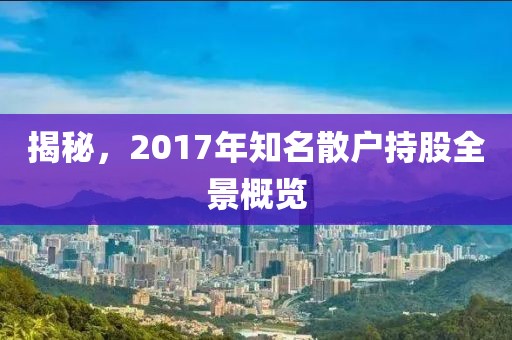 揭秘，2017年知名散户持股全景概览