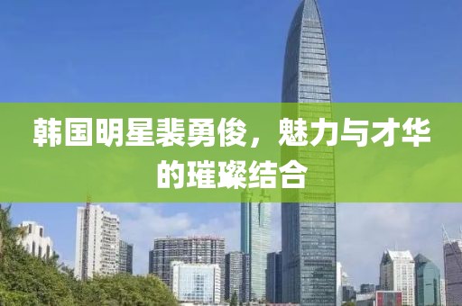 韩国明星裴勇俊，魅力与才华的璀璨结合