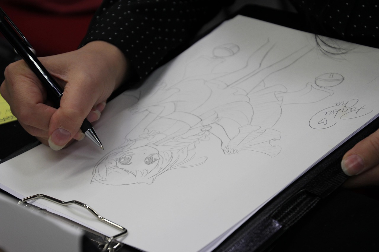动漫素描女，二次元魅力与艺术领域的独特风采